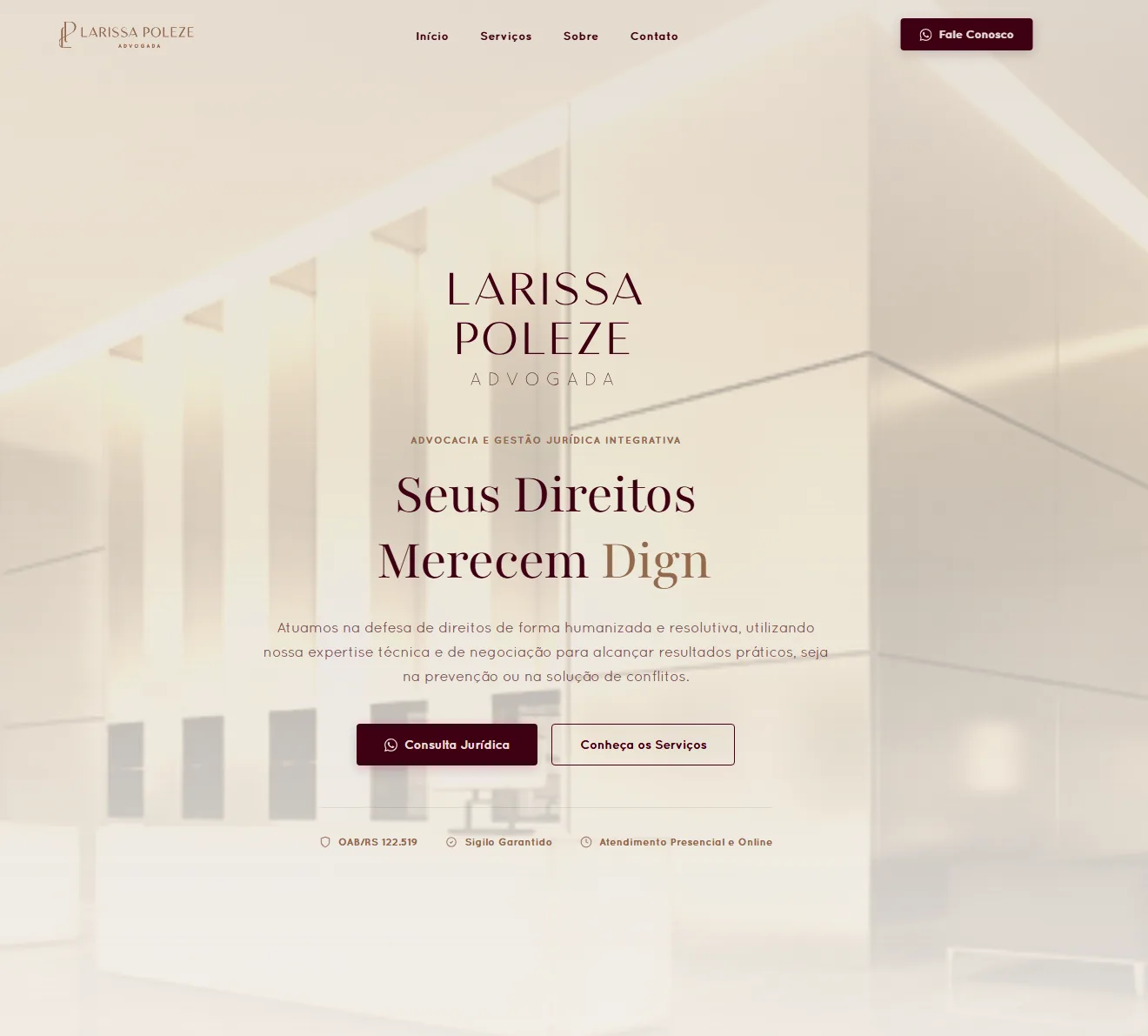 Larissa Poleze - Site de escritório de advocacia